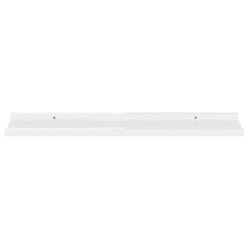 Væghylder 2 stk. 80x9x3 cm hvid højglans