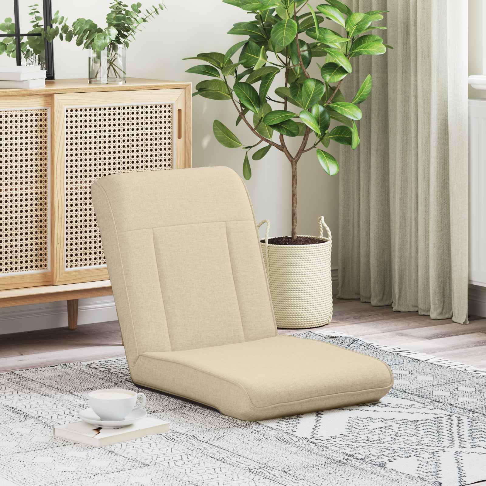 Gulvstol Creme 50 x 73 x 60 cm Stof billede