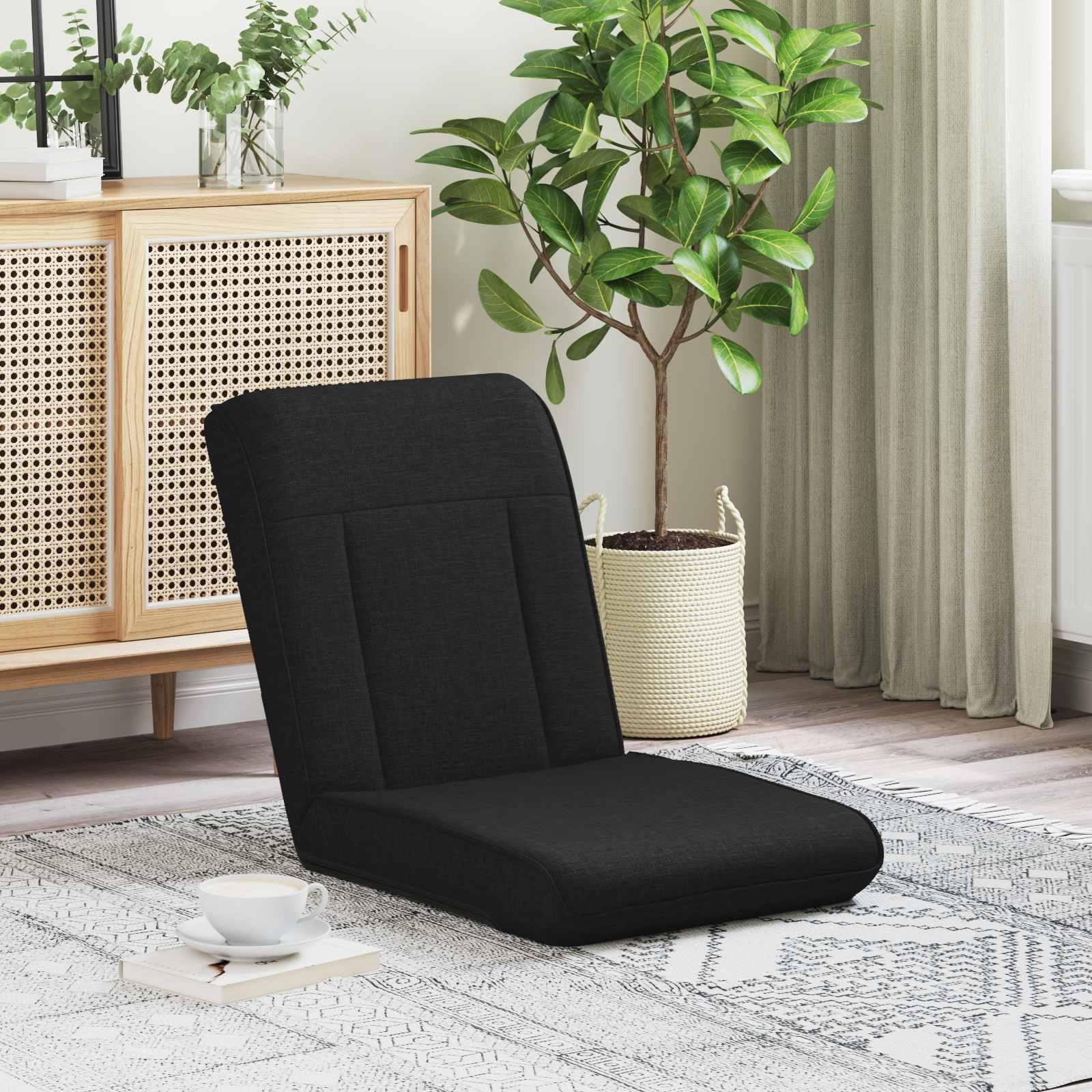 Gulvstol Sort 50 x 73 x 60 cm Stof billede