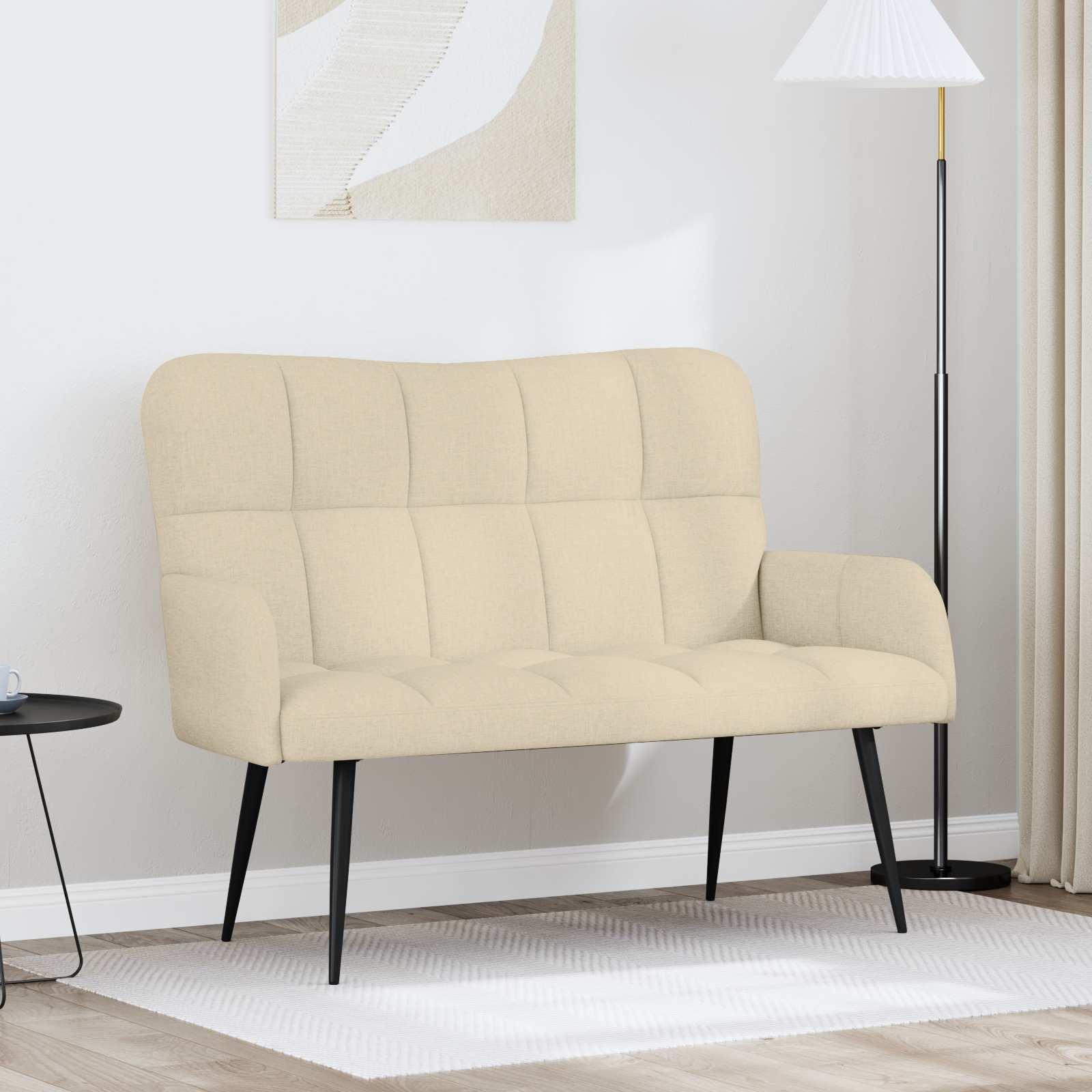 To-personers sofa Creme 115 x 61 x 87 cm Stof billede