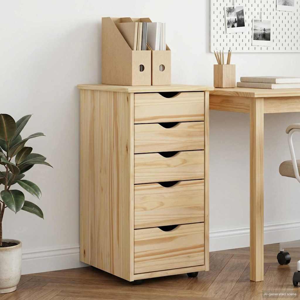 Kabinet Brun 34 x 39 x 61,5 cm Massivt fyrretræ billede