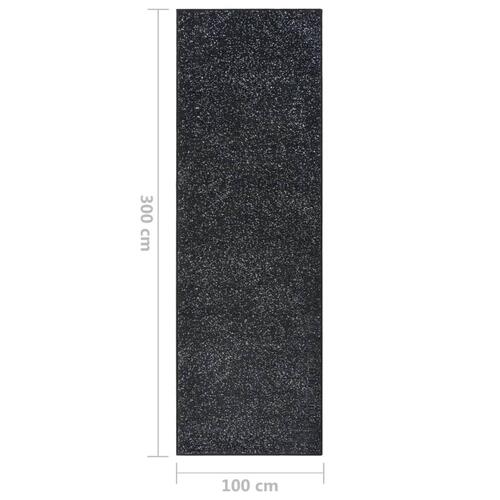 Tæppeløber 100x300 cm BCF antracitgrå