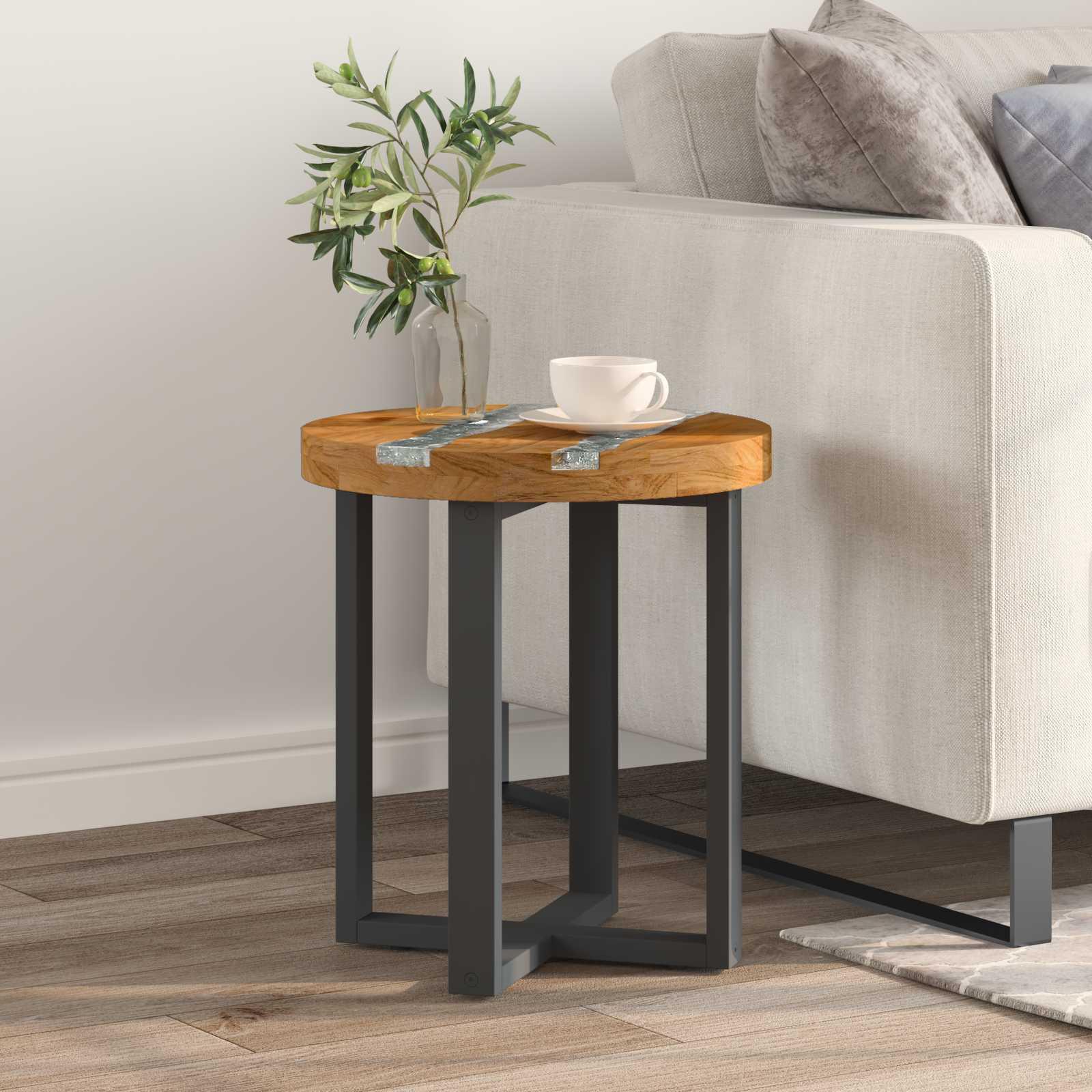 Sofabord Brun 40 x 40 x 45 cm Massiv Teaktræ billede