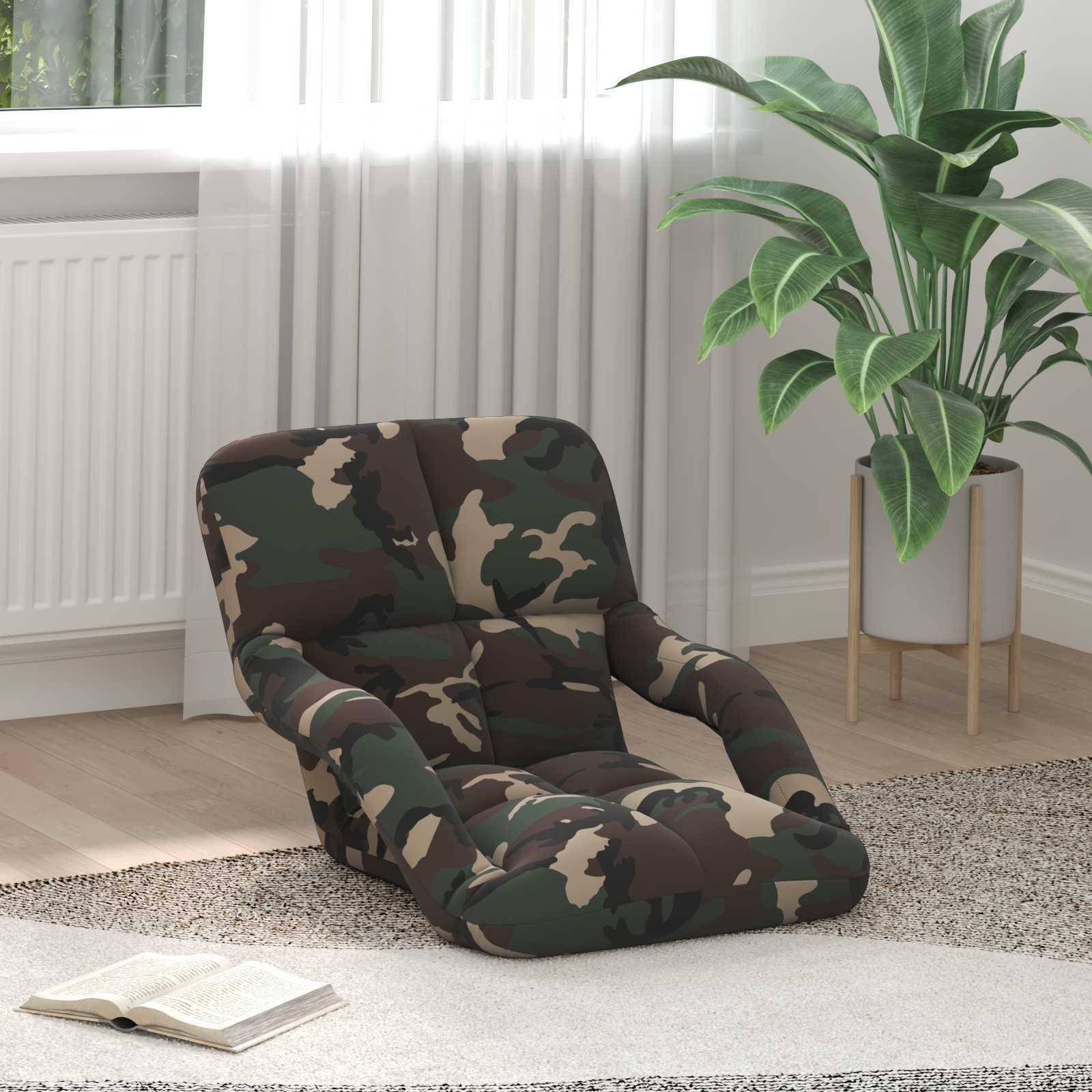 Justerbar Gulvstol Army Grøn 58 x 62 x 58 cm Stof billede