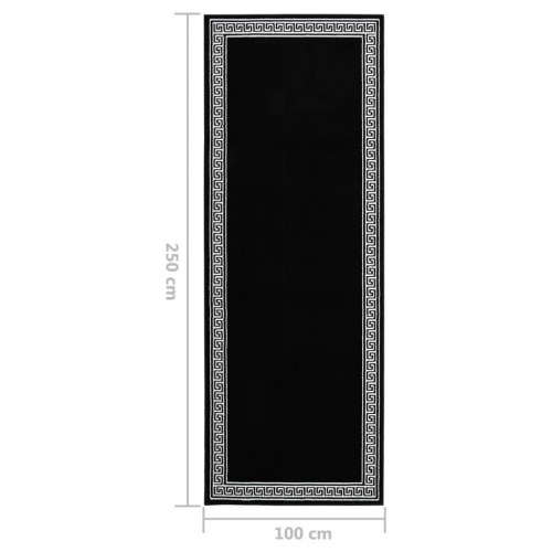 Tæppeløber 100x250 cm med motiv BCF sort