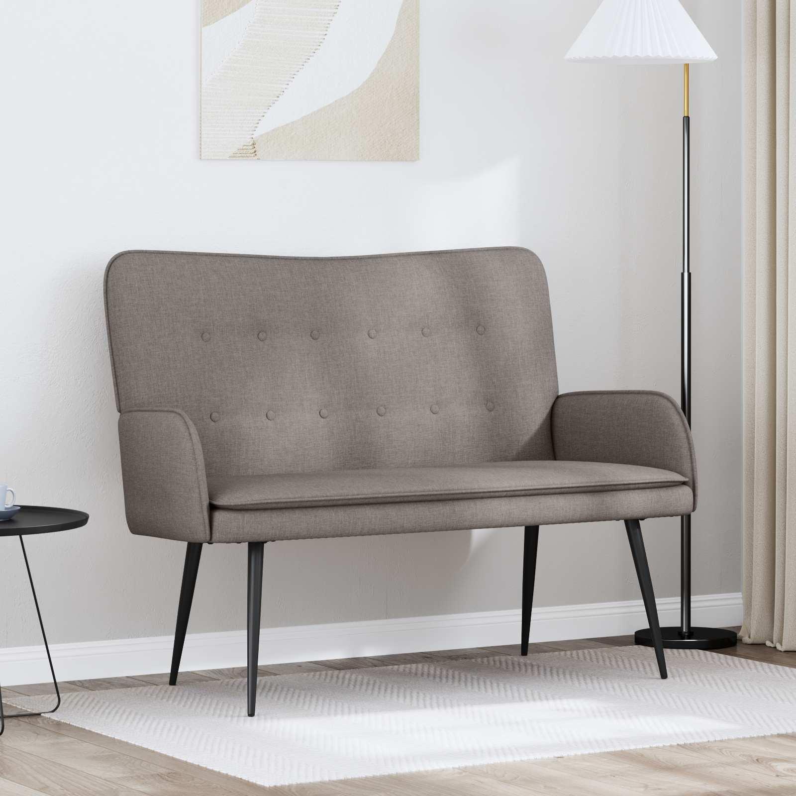 2-personers sofa Gråbrun 115 x 61 x 87 cm Stof billede