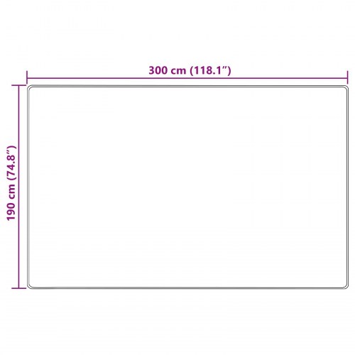 Løber-tæppe MARSA - sandfarvet 190 × 300 cm, polyester med skridsikker PVC-bagside