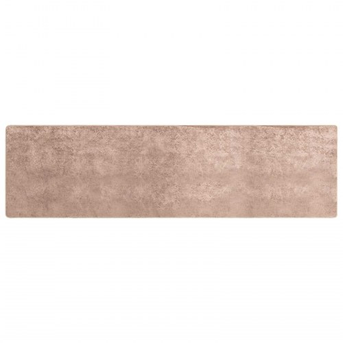 Løber tæppe - sandfarvet 100 x 400 cm, polyester-velour med skridsikker PVC-bagside