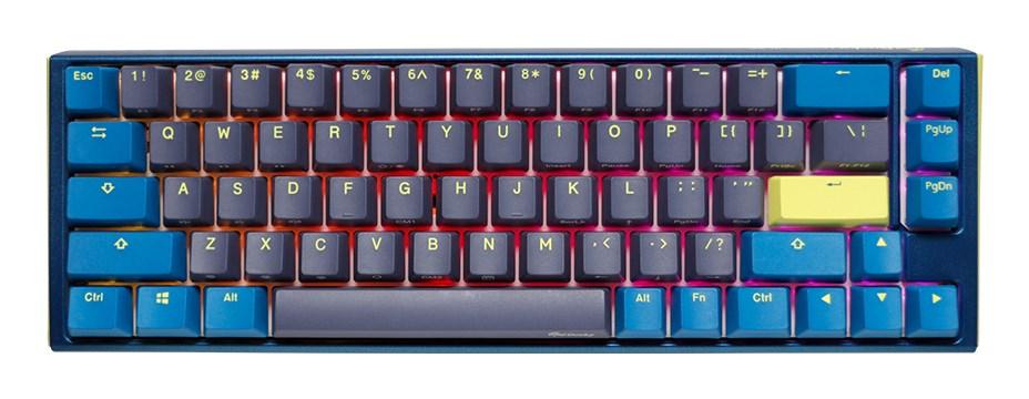 Ducky One 3 SF DayBreak – 65% mekanisk gaming-tastatur, RGB, USB, tysk layout – Sort/Blå billede