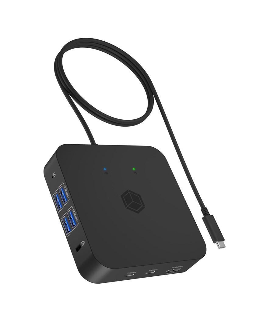 RAIDSONIC ICY BOX IB-DK4090-C USB-C dockingstation – 4K, 85 W, sort billede