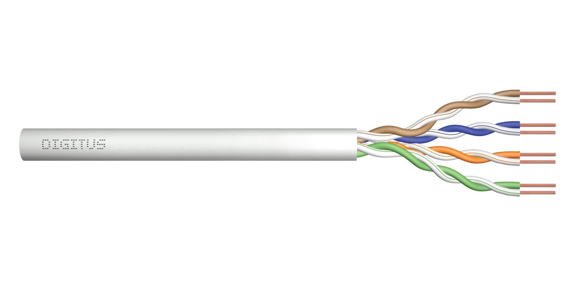 DIGITUS installationskabel Cat.5e U/UTP Dca LSOH – 500 m, grå (AWG24/1) billede