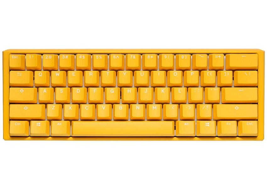 Ducky One 3 Mini – gul mekanisk gaming-tastatur (tysk layout) USB billede