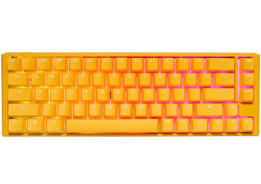 Ducky One 3 SF – mekanisk gaming-tastatur 65 %, gul, tysk layout billede