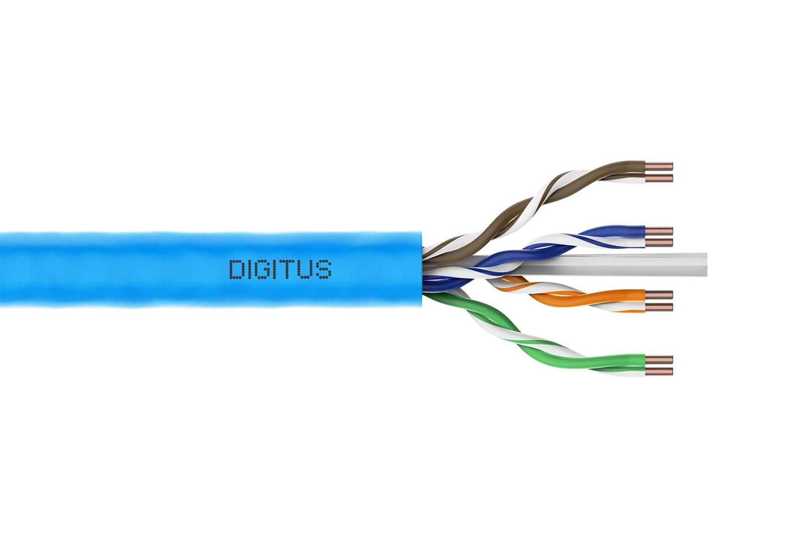 DIGITUS CAT 6A U/UTP installationskabel – 500 m, simplex, B2ca billede