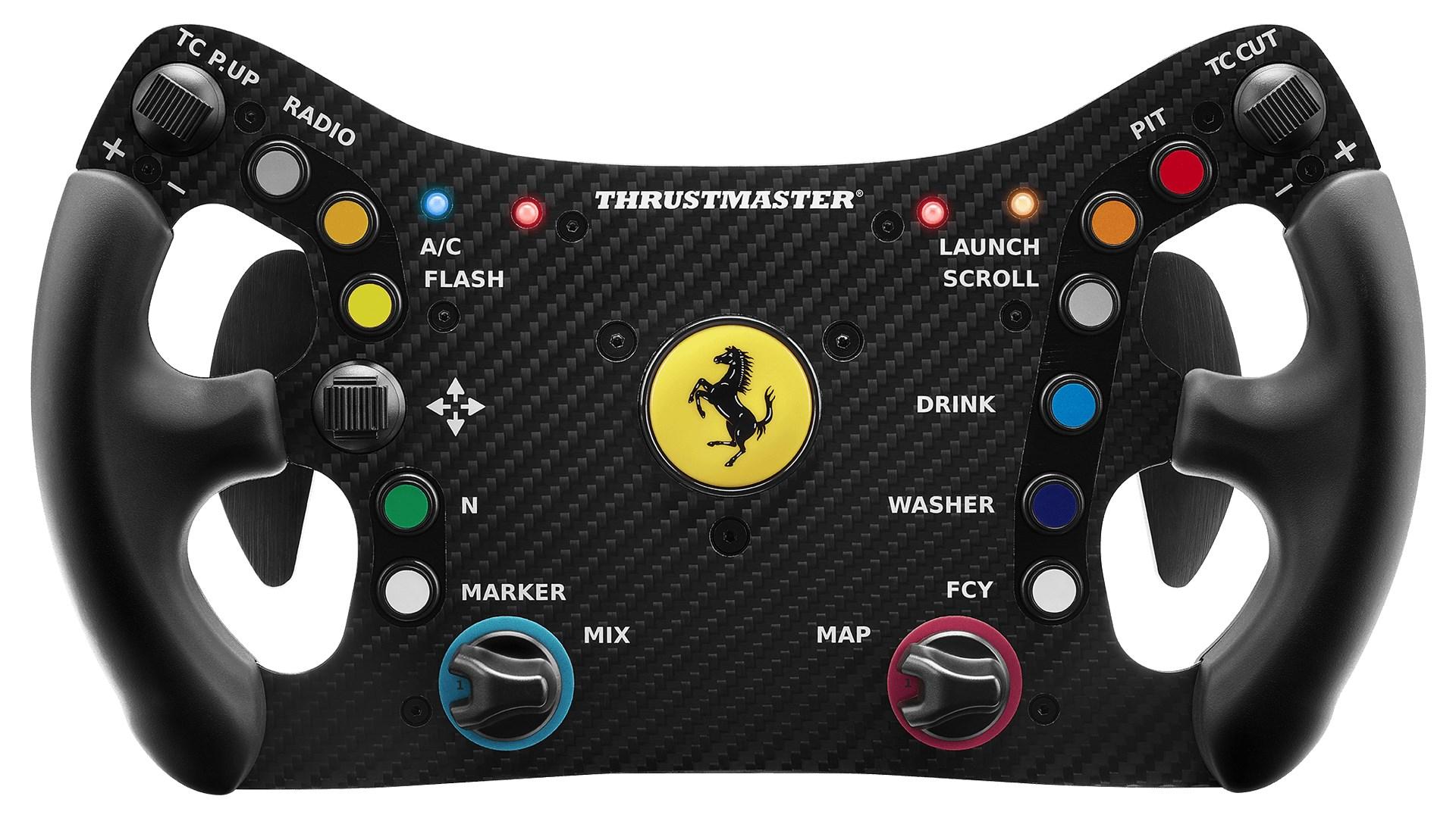 Thrustmaster Ferrari 488 GT3 Wheel Add-On, Rat, PC, Xbox One, Xbox One S, Xbox One X, Xbox Series S, Xbox Series X, PlayStation 4, PlayStation 5, D-måtte, Knappen Menu, Knappen Tilstand, Knappen Start, Analog/digital, Ledningsført, USB