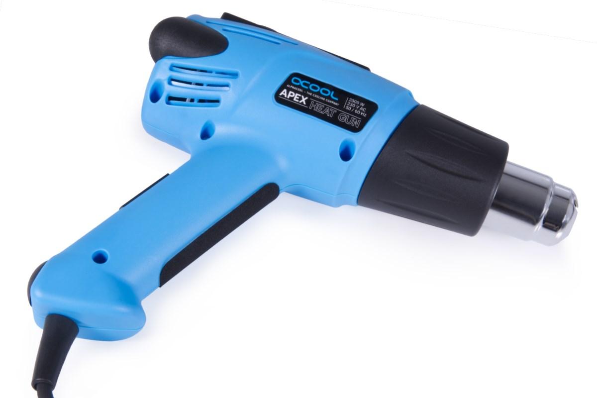 Alphacool APEX varmluftpistol 2.000 W - 80-650 °C, sort/blå billede