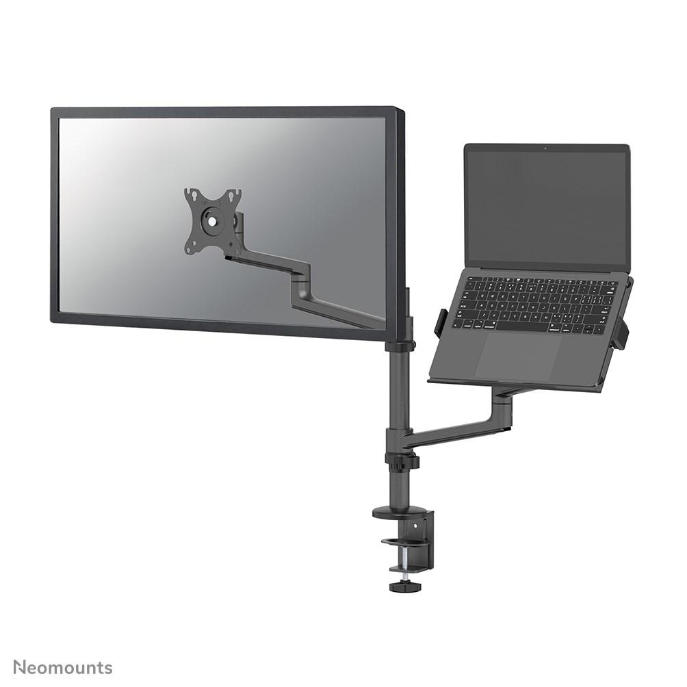 Neomounts DS20-425BL2 skærmarm med laptop-holder 17-27" - pladsbesparende billede