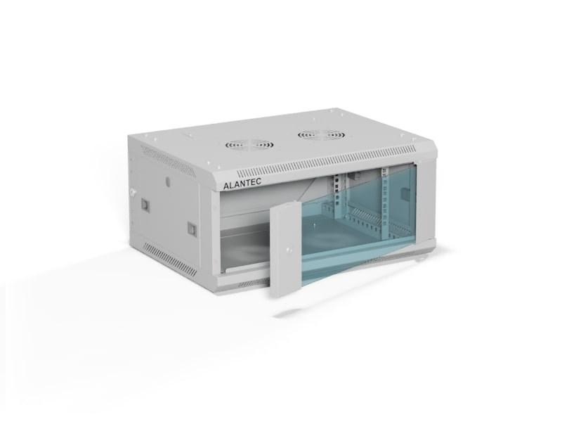 A-LAN ALANTEC 19" vægskab 4U - 600×450 mm, grå billede
