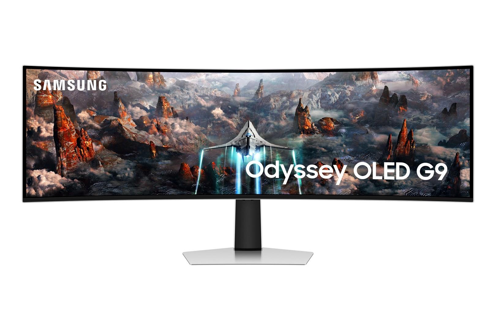 Samsung Odyssey OLED G9 49" buet Dual QHD gaming-skærm - Sølv