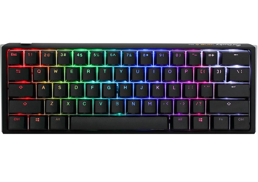 Ducky One 3 Classic Mini gaming-tastatur 60% – USB-C, tysk layout, sort/hvid billede