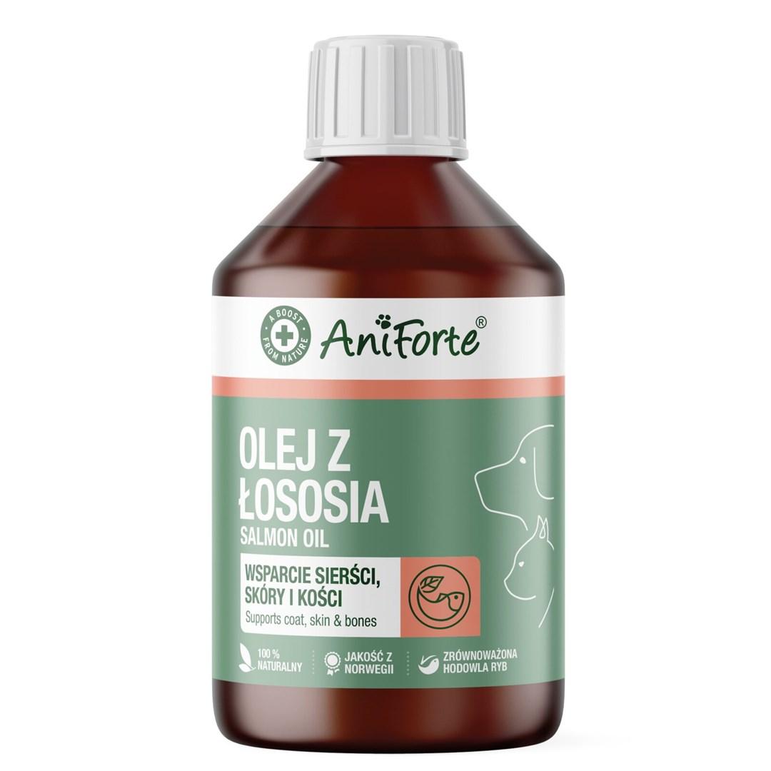 AniForte Lakseolie – kosttilskud til hunde og katte, 250 ml billede