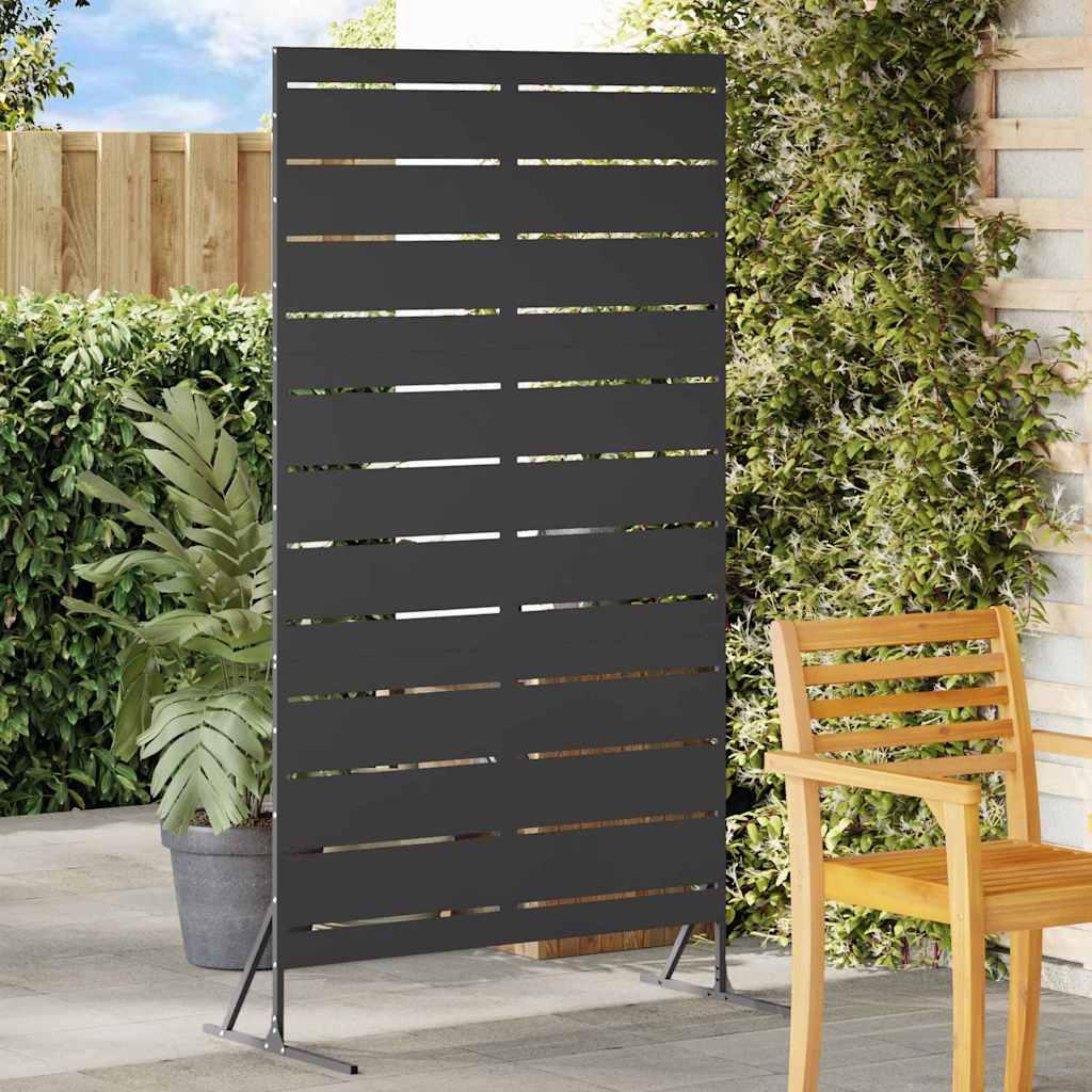 Privatlivsskærm Sort 100 x 50 x 180 cm Stål billede