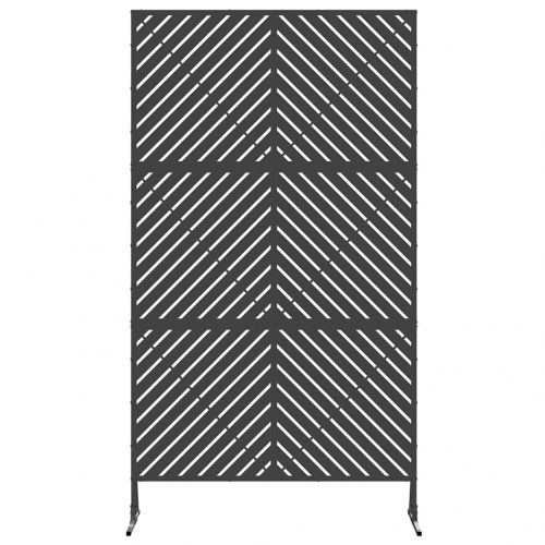 Privatlivsskærm i stål 100 x 50 x 180 cm - sort