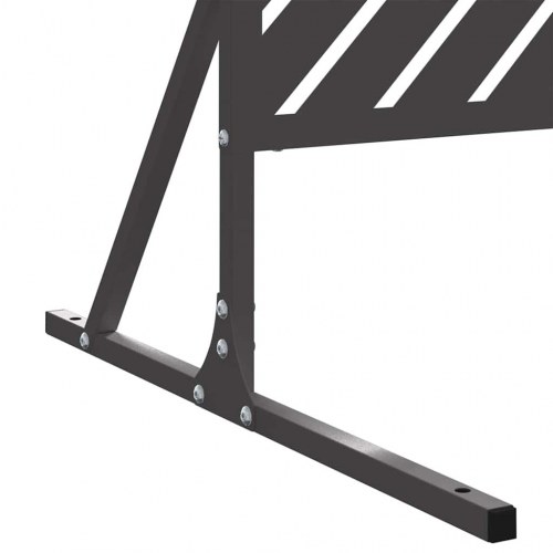 Privatlivsskærm i stål 100 x 50 x 180 cm - sort