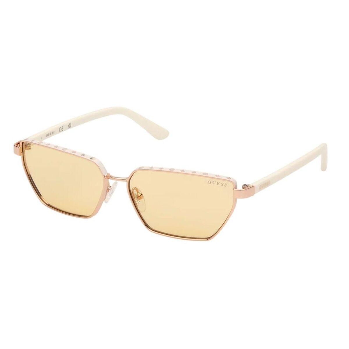 Guess GU00106 solbriller til kvinder - gyldne linser, hvid/guld billede