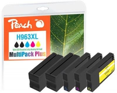 Peach PI300-1032 blækpatroner - 5-pak, kompatible XL, sort/cyan/magenta/gul (HP) billede