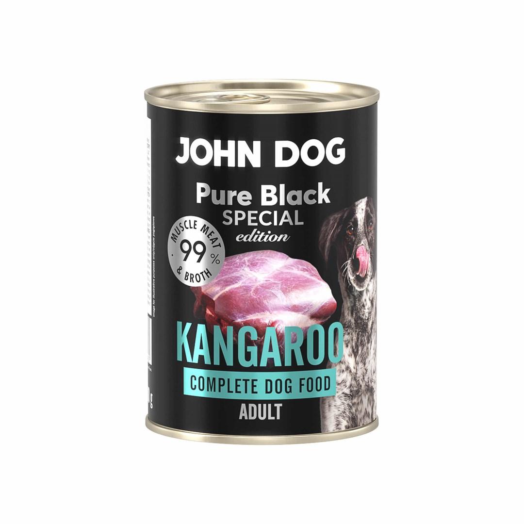 JOHN DOG Pure Black Special Edition kænguru – vådfoder til hunde 400 g billede