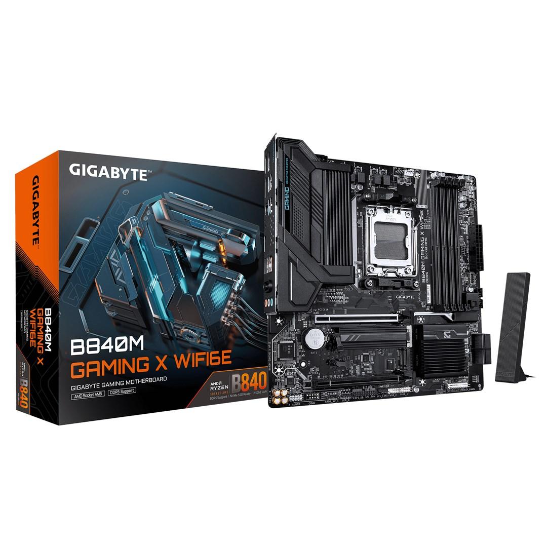 Gigabyte B840M Gaming X WiFi 6E bundkort – AM5, DDR5, 2x M.2, 2,5 GbE billede