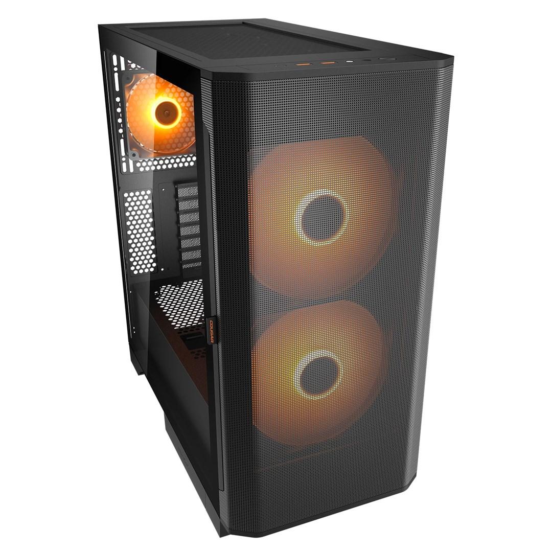 COUGAR Airface FLO midi-tower kabinet med ARGB – sort billede