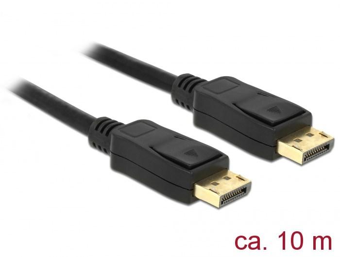 DELOCK 84862 DisplayPort-kabel 10 m - sort billede
