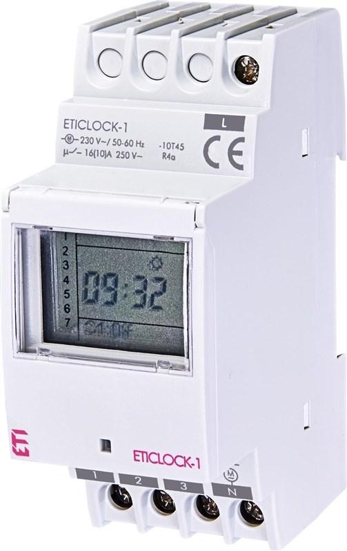ETI ETICLOCK-1 digital tidtænder 1-polet 16 A – DIN-skinne billede