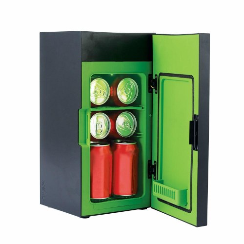 UKONIC mini køleskab 4,5 l – bordmodel, sort/grøn