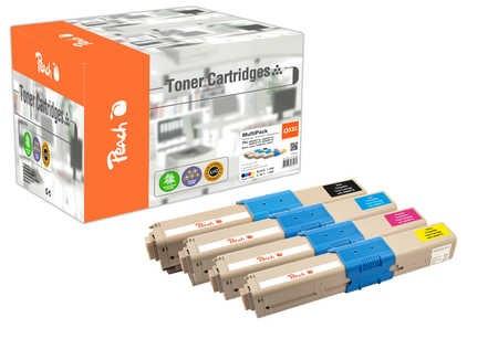 Peach tonerpatron multipack - kompatibel til OKI, sort/cyan/magenta/gul (4 stk.) billede