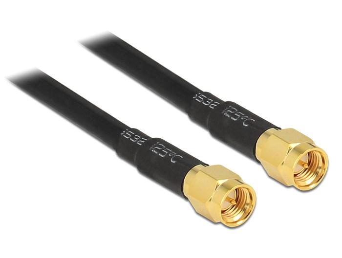 DELOCK 88891 LMR195 koaksialkabel 5 m – sort billede