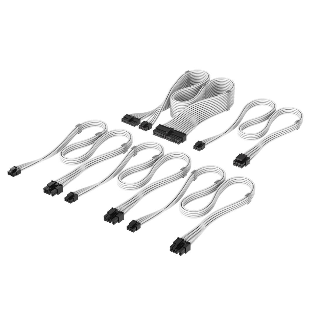 Corsair Type 4 DC-kabelstartkit - individuelt sleevede kabler, hvid billede