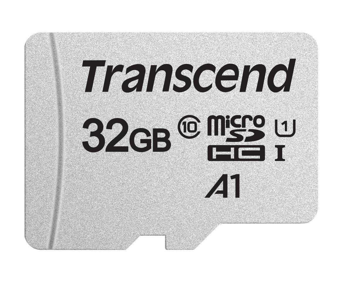 Transcend microSDHC 300S 32 GB hukommelseskort - A1, UHS-I U1, Class 10