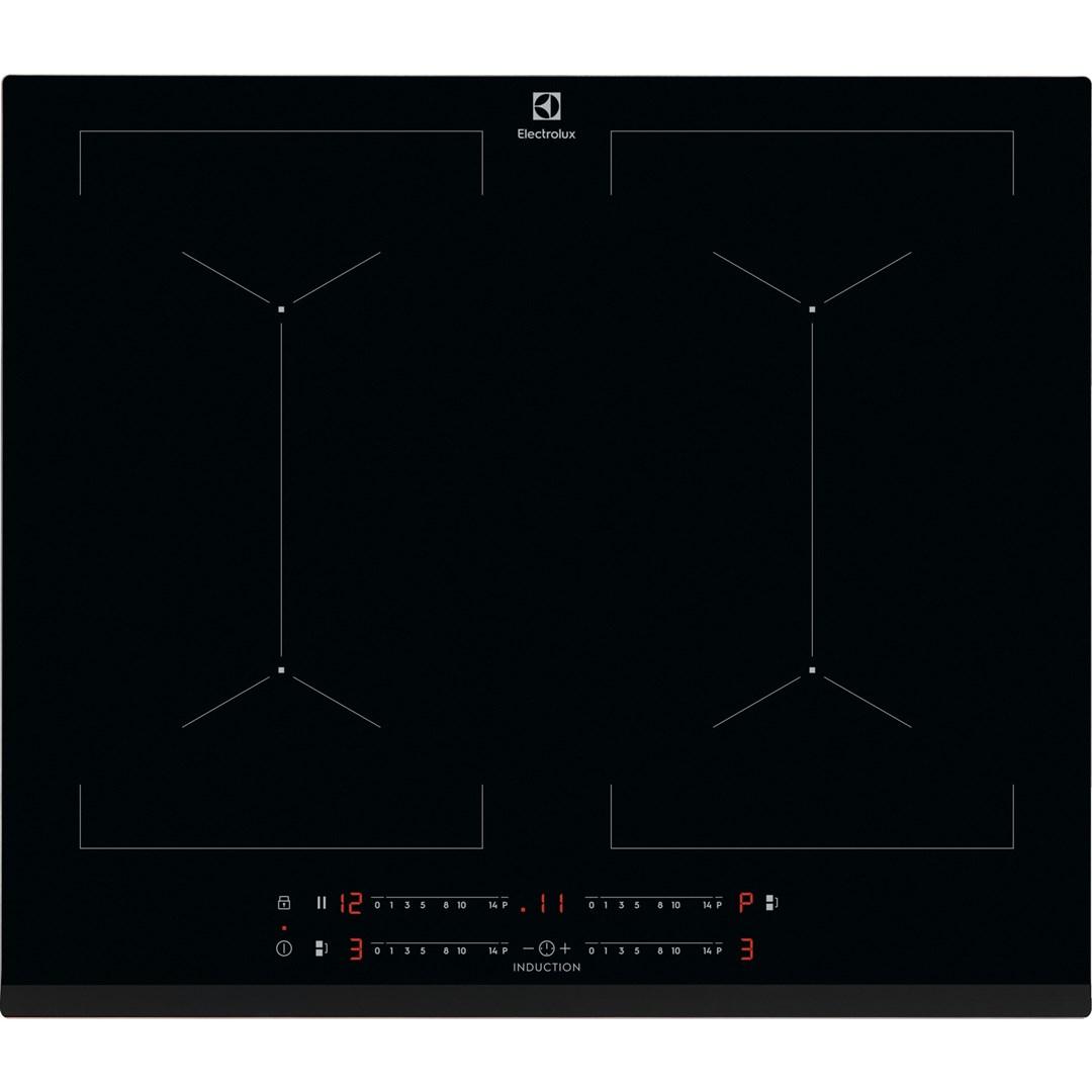 Electrolux SÉRIE 700 EIV644 - Induktions kogeplade - 4 plader - Niche - bredde: 56 cm - dybde: 49 cm - med kantet front - sort