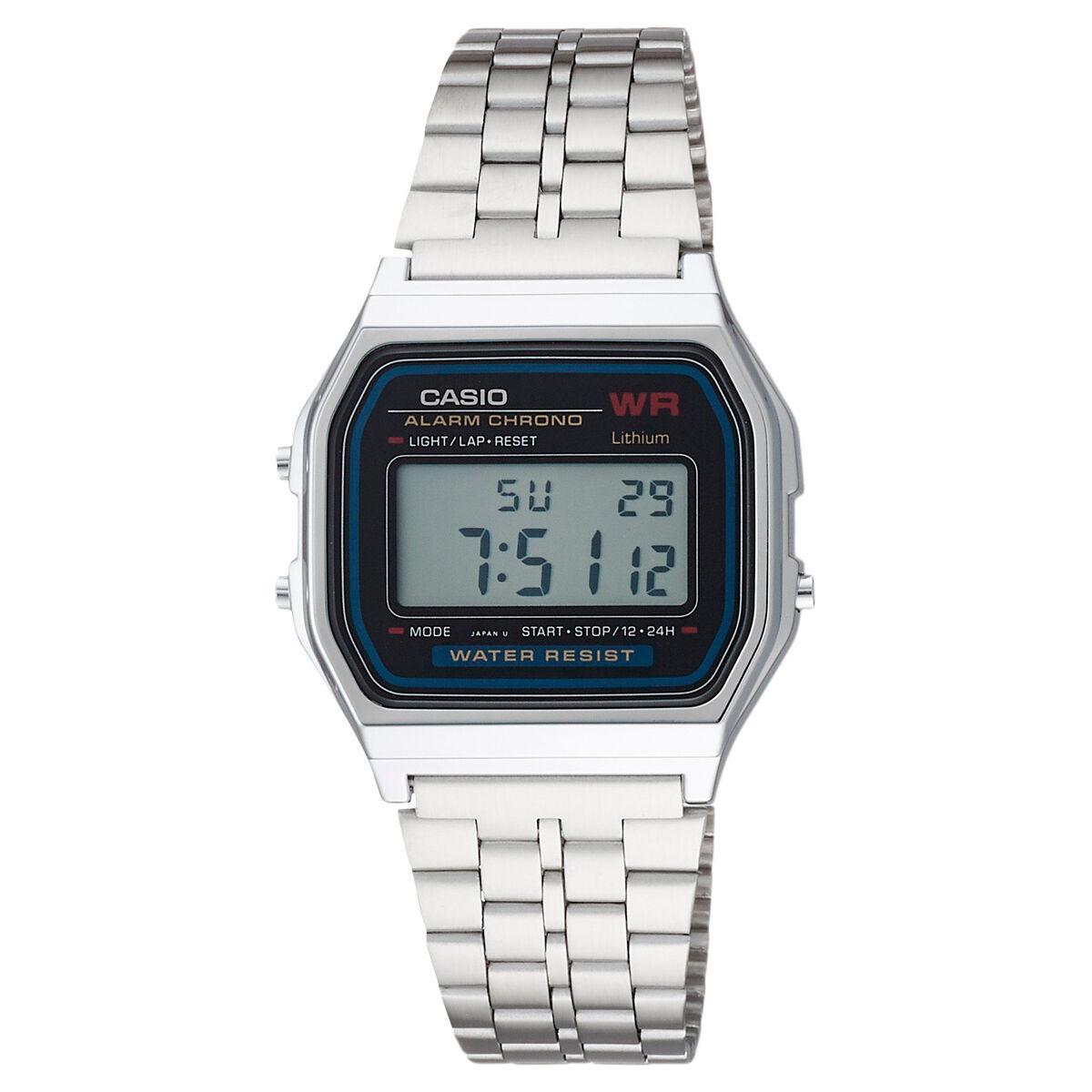Casio A159W-N1 - unisex digital armbåndsur i sølv (OUTLET B) billede