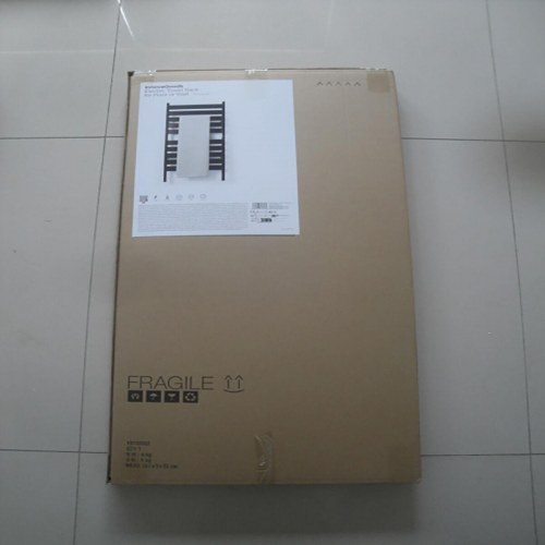 Towarall elektronisk håndklædetørrer - væg/gulv, 10 stænger, sort (OUTLET A)