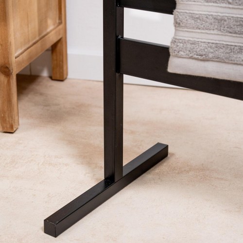 Towarall elektronisk håndklædetørrer - væg/gulv, 10 stænger, sort (OUTLET A)