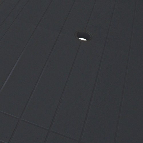 Udendørs spisebordssæt 5 dele plastik antracitgrå