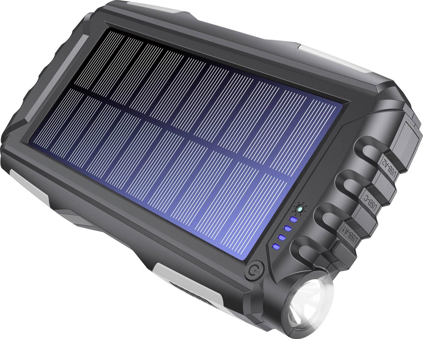 DENVER PSO-20010 MK2 - Solar Powerbank with 20.000mAh Battery and Triple USB Output - 20000 Ah