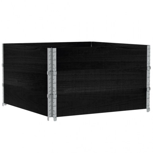 Plantekasse 100 x 100 cm i massivt fyrretræ - sort