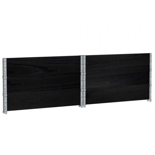 Plantekasse 100 x 100 cm i massivt fyrretræ - sort