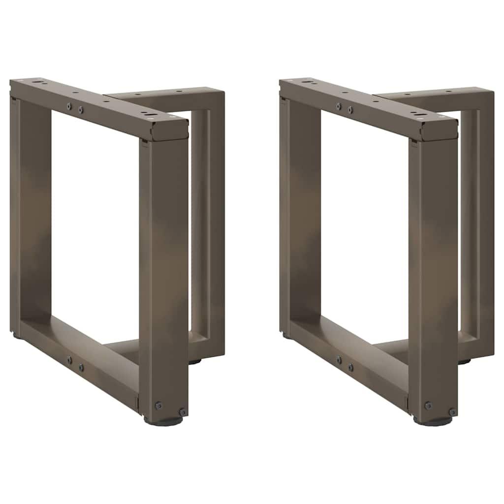 Sofabordsben T-formet 2 stk. sort 50x25x(42-43) cm stål billede