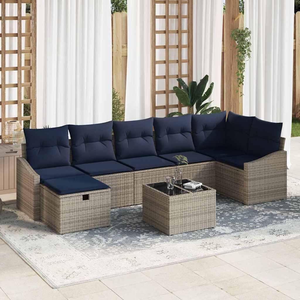 Sofa Sæt med pude 5 stk polyrattan billede